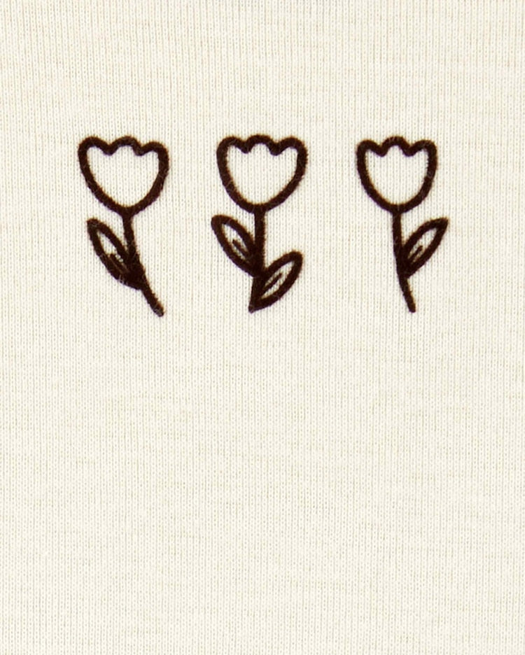 Enxoval bebê conjunto longo 7 peças floral e love multicor - Imagem 3