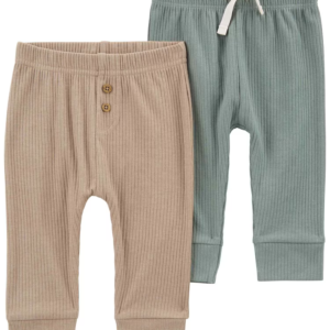 Kit calça moletom bebê 2 peças lisa cós elástico multicor |