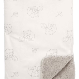 Cobertor bebê elefante fleece off-white |
