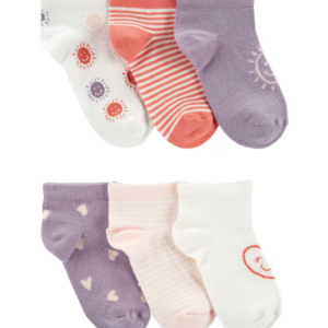 Kit meia infantil 6 pares sol listrada multicor |