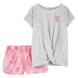 Kit pijama infantil sorvete cinza |