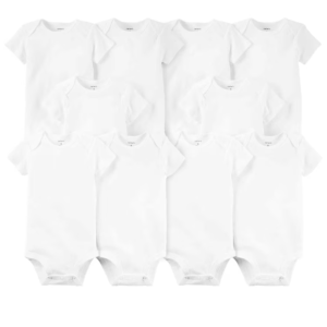 Kit body bebê 10 peças manga curta branco |