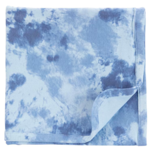 Manta Bebê Tie Dye Algodão Azul