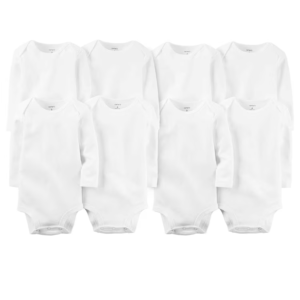Kit body bebê 8 peças manga longa branco |