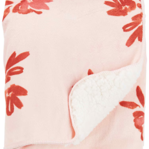 Cobertor bebê peluciado floral rosa | Carter's